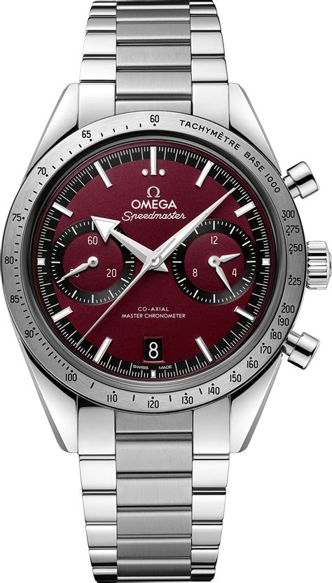 omega red dial speedmaster|Omega Speedmaster 57 vintage watch.